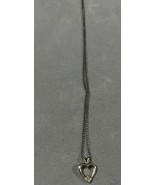 Vintage 12k Gold Filled Tiny Diamond Heart Pendant Necklace 18” - $25.00