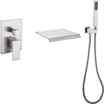 Taplong Waterfall Bathtub Faucet Set With Sprayer, Single Handle Tub, 91266Bn - £166.20 GBP