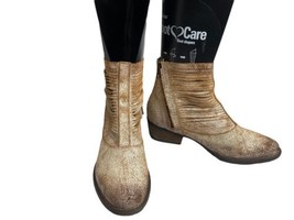 Sbicca Boots Women 10 M Jeronimo Shoes Brown Leather Distressed Ankle Bo... - $34.47