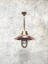 Nuovo lampadario a soffitto in stile marittimo in ottone liscio con... - £94.89 GBP