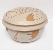 Endleman Bear Claw Design Pottery Bowl With Lid Signed Southwestern 9&quot;x5&quot; Rare - £154.08 GBP