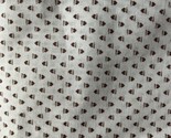 Vintage Cotton Calico Tiny Hearts Reddish brown on white background 3 yards - $27.69