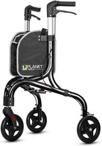 Planetwalk Premium Rollator Walker 3 Wheel For Seniors, Ultra Lightweight Black - £55.17 GBP