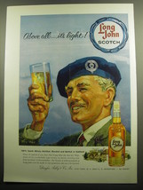 1958 Long John Scotch Ad - Above all.. it&#39;s light - £14.50 GBP