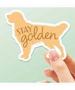 Stay Golden Cute Golden Retriever Dog Vinyl Sticker - $73.29 MXN