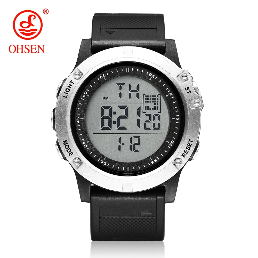 Fashion OHSEN Hombre Male Digital  5ATM Dive Man Mens  Grey  Hand clo Man Watch  - $73.89