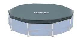 Intex 28031E 12 Foot Round Above Ground Swimming Pool Cover, (Pool Cover Only) - £25.78 GBP