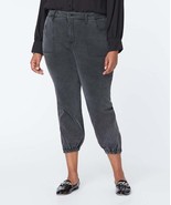MSRP $129 Nydj Victorious Zipper-Accent Denim Joggers Victorious Size 14... - $43.67 CAD