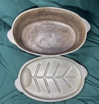 Vintage H.A.B Co Piqua Oh Ohio Homeware Cast Aluminum Roaster ~14 ½&quot; X  ... - £18.55 GBP