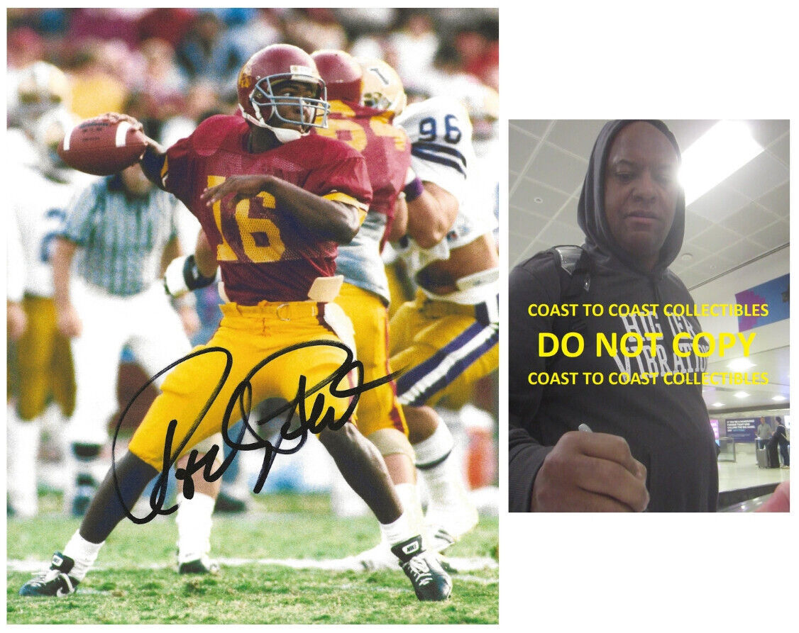 Primary image for Rodney Peete USC Trojans signed 8x10 football photo COA proof autographed