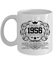 Vintage 1956 Coffee Mug 11oz Ceramic Gift For Women, Men 66 Years Old One Of A K - £13.12 GBP