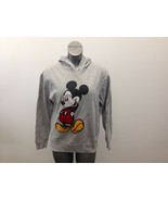 Disney Mickey Mouse Hoodie Women’s Medium Gray Graphic Long Sleeve Cotto... - $7.92