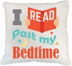 I Read Past My Bedtime Rebellious Pillow Cover For Bookworm, Book Lover,... - £19.77 GBP+