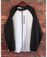 Vintage Russell Athletic Full-Zip Lined Windbreaker with Hood 2XL Black ... - $33.70 CAD