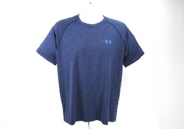 Under Armour UA HeatGear  Crew Neck T-Shirt Men&#39;s Sz M Blue Loose Fit Ac... - £17.13 GBP