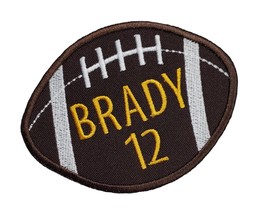 Custom Personalize Text Name and Number Football Embroidered Applique Iron On /  - £6.58 GBP
