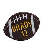 Custom Personalize Text Name and Number Football Embroidered Applique Ir... - £6.67 GBP