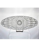 RTG Bohemia Crystal Queens Lace Cut Large Oval Tray, Vintage Tengler 18 ... - £153.33 GBP