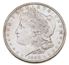 1888 Silver Morgan Dollar in Choice BU Condition, Prooflike - $173.23