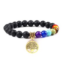 Hot 7 Chakra Life Tree Bracelets Natural Stone Reiki Healing Engry Beads Bangles - £13.95 GBP