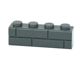 Minifigure Dark Grey Brick 1X4 Construction Brick Piece Rare - $1.10