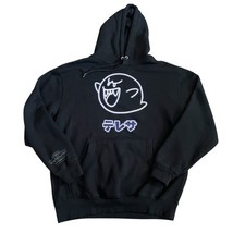 Super Mario Nintendo World Men’s Ghost Hoodie Sweatshirt Sz L Black Univ... - $735.63 MXN