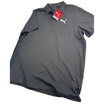 Puma Essential Jersey Men Polo Shirt Black Golf Stretch Regular Fit XXL 2XL New! - £19.76 GBP