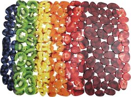 Printed PVC Sink Mat 15.7"x11.8" Flexible Pebble Sink Protector – Fruit - $11.87