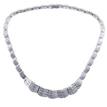 2.25 Carat Diamond Sea Wave 14K White Gold Necklace - $3,945.15