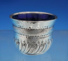 English Sterling Silver Salt Dip Master w/ Cobalt Liner #9391 London 1887 #6519 - £61.14 GBP