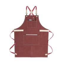 Utility Canvas Restaurant Catering Uniforms Aprons For Unisex With Pockets - $18.50