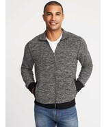 Banana Republic Sz L Knit Full Zip Jacket Sweater Gray Mock Neck Pockets - €29,47 EUR