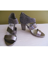 NEW! BCBGeneration Gorgeous Leather Suede Orianthi Silver Heels Sandals ... - £66.49 GBP