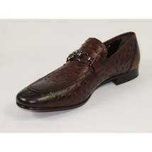 Men's GENIO Genuine Ostrich Embossed Leather Shoes Turkey 120332831 Cognac image 3