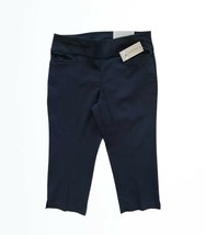 Christopher &amp; Banks Navy Mid Rise Pull On Stretch Crop Fit Pant New With... - £23.12 GBP