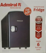 Admiral 0.14 cu. ft. Handy Personal Mini Fridge and Warmer in Black AC/DC Power - £15.03 GBP