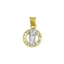 Solid 14k Yellow Gold Saint St. Jude Small Pendant Necklace - £62.76 GBP+