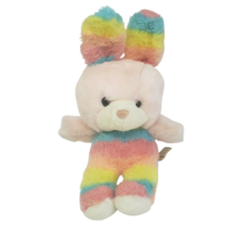 10&quot; Vintage 1984 Applause Pink Rainbow Bunny Rabbit Stuffed Animal Plush Toy - £36.60 GBP