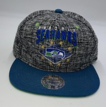 Seattle Seahawks Mitchell &amp; Ness SnapBack Adjustable Hat Speckled Gray - £54.14 GBP