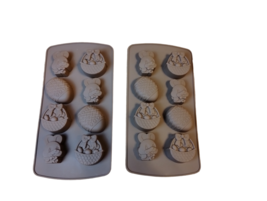 Silicone Easter Bunny and Eggs Chocolate Candy Molds - 2 Pack - £8.79 GBP
