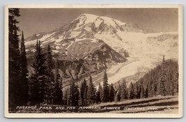 Asahel Curtis RPPC Paradise Park Mountain Rainier National Park WA Postcard D22 - £15.14 GBP