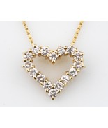 1.20 carat Diamond Heart 14k Yellow Gold Pendant 16 inch Necklace - $3,969.14 CAD