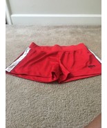 Nike Women&#39;s Juniors Athletic Mini Shorts Red &amp; White Size Large - £28.63 GBP