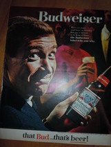 Budweiser the King of Beers Print Magazine Ad 1964 - £7.18 GBP