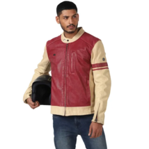 Royal Enfield AIRBORNE MEN&#39;S JACKET - ECRU &amp; RED - £188.32 GBP