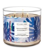 Bath &amp; Body Works Mahogany Coconut 3 Wick Candle New Tik Tok Popular - $28.05