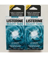 2 Boxes - Listerine Ready! Tabs Clean Mint, 32 Total Tablets (16 Each Box) - €40,74 EUR