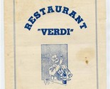 Restaurant Verdi Menu Spain No Pida Vino Pida Trapiche  - £14.28 GBP