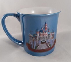 Disneyland Castle Peter Pan Tinker Bell 3D Coffee Cup Mug  Blue Vintage - £14.81 GBP