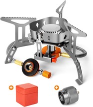 Odoland 3500W/6800W Windproof Camp Stove Camping Gas Stove with Fuel Canister - £28.52 GBP